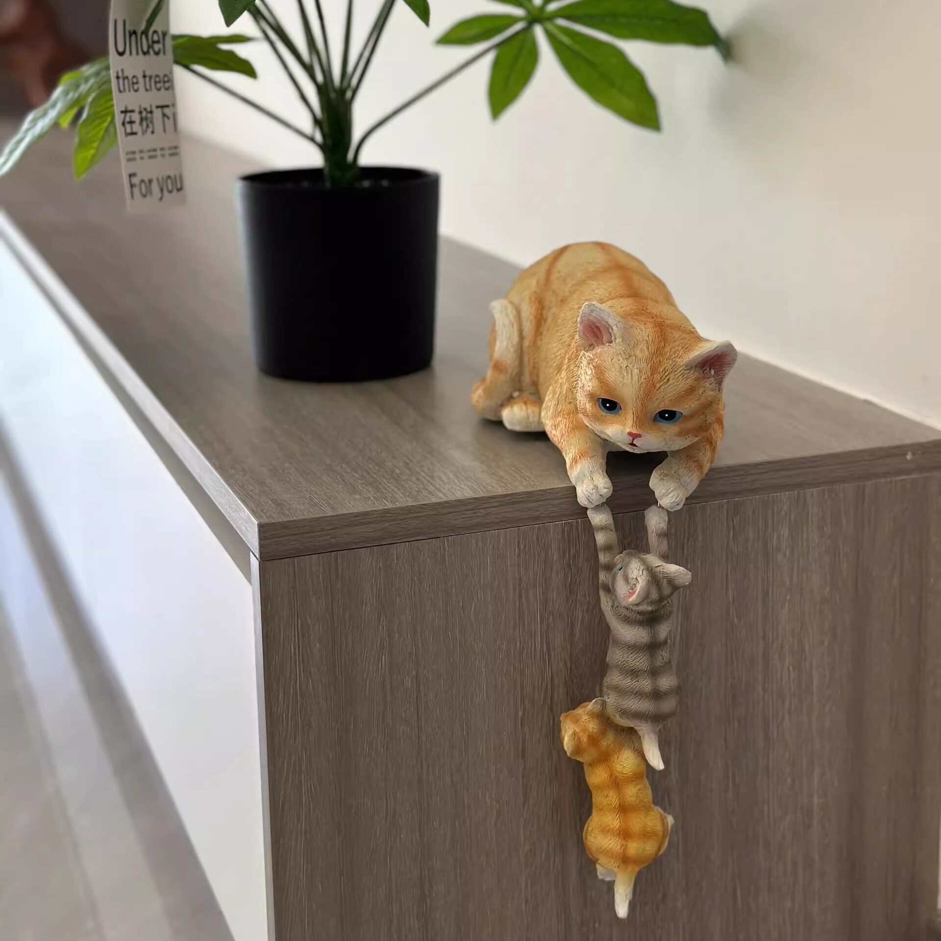 创意可爱母子猫咪家居摆件