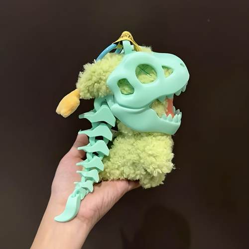 恐龙娃衣3D打印暴龙外骨骼桌面摆件创意潮玩手办模型龙骨娃衣头套