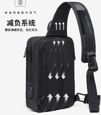 男士可以放装ipad pro11寸y平板电脑的胸包通勤单肩斜挎背袋子10.
