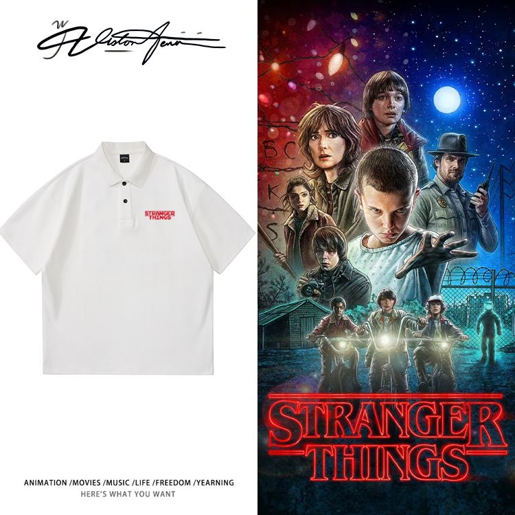 怪奇物语美剧Stranger Things魔王周边POLO衫粉丝应援印花短袖