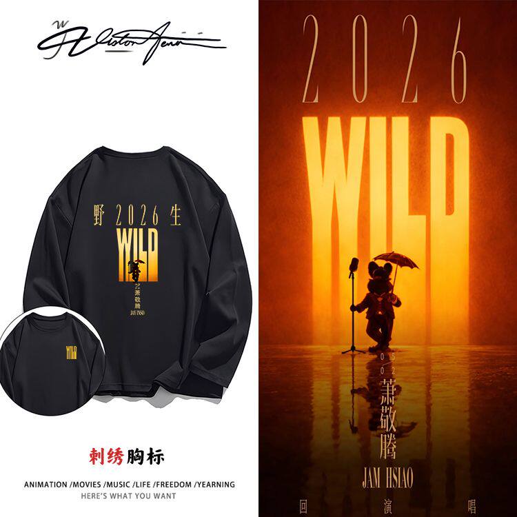 【刺绣】萧敬腾演唱会应援纯棉重磅长袖T恤男女款打底衫内搭上衣