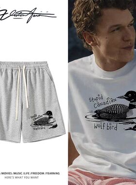 hudsonwilliam巅峰对决同款短裤夏季宽松休闲运动潮流舒适透气