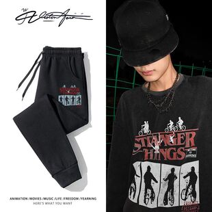 粉丝应援男女同款 周边印花卫裤 Things同款 怪奇物语美剧Stranger