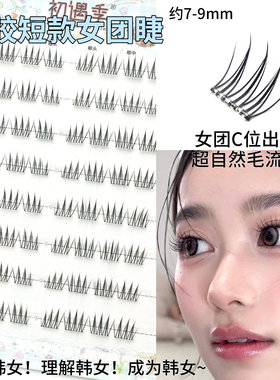 初遇季短款ACE假睫毛韩系女团爱豆同款根根分明四簇上眼日常自然