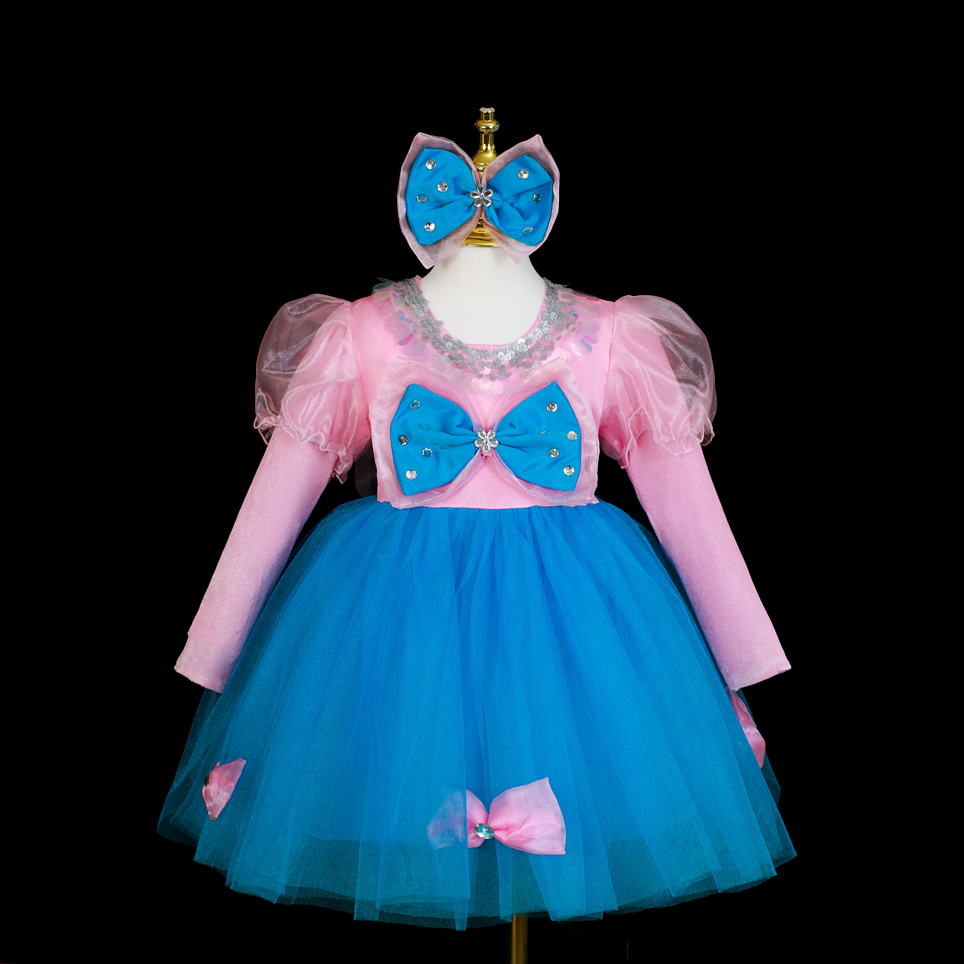 元旦节目儿童演出合唱服幼儿园跳舞蓬蓬裙蓝色纱裙亮片舞蹈表演服,童装/婴儿装/亲子装,儿童演出服,淘宝优惠券,粉丝福利购,淘宝优惠卷