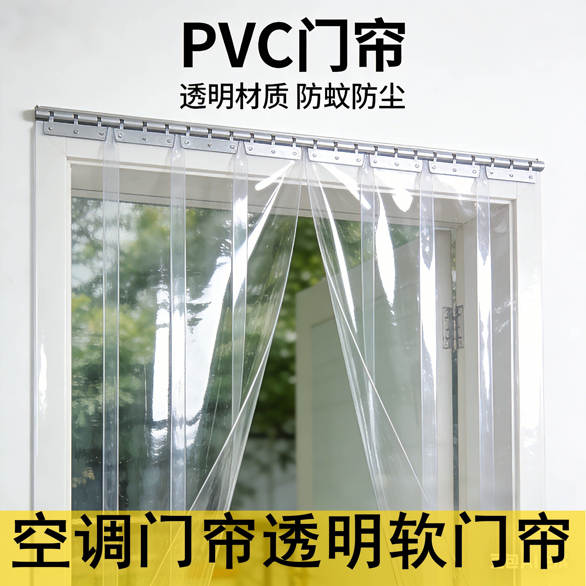 空调透明软门帘店铺商用厨房塑料pvc皮帘子隔断 卧室挡风防走冷气