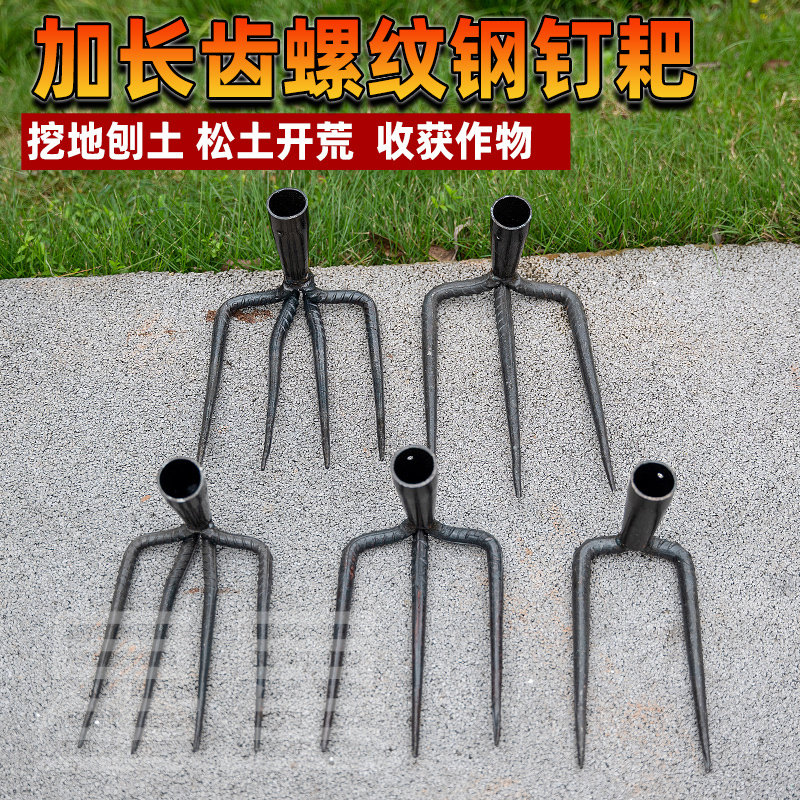 钉耙加粗耙子二齿三齿四齿耙赶海翻地刨红薯花生除草家用抓钩耙钢,鲜花速递/花卉仿真/绿植园艺,耙子,淘宝优惠券,粉丝福利购,淘宝优惠卷