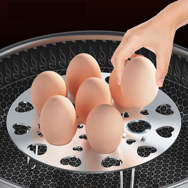 蒸架304不锈钢伸缩蒸盘厨房家用加厚蒸蛋蒸笼鸡蛋架折叠蒸格隔水.