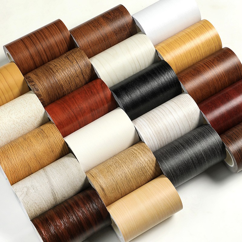 木纹踢脚线贴纸遮丑补洞地板木门装饰条衣柜翻新家具贴皮自粘腰线