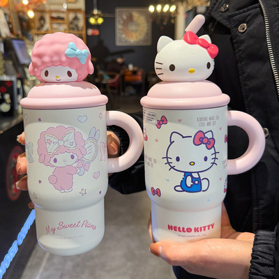 hellokitty必爱诺保温杯女生2026新款高颜值大容量学生冰霸水杯子