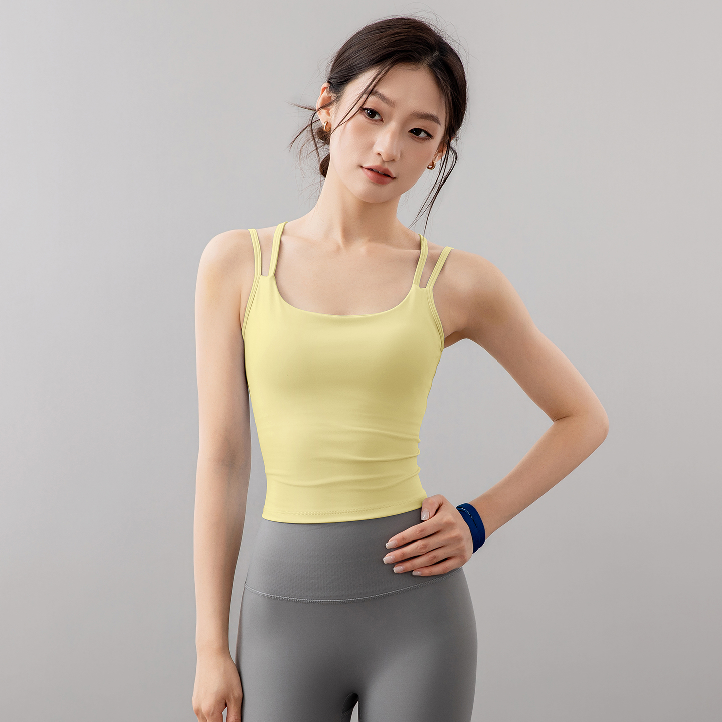 新款美背运动背心女夏季普拉提一体式训练健身文胸防震瑜伽服内衣