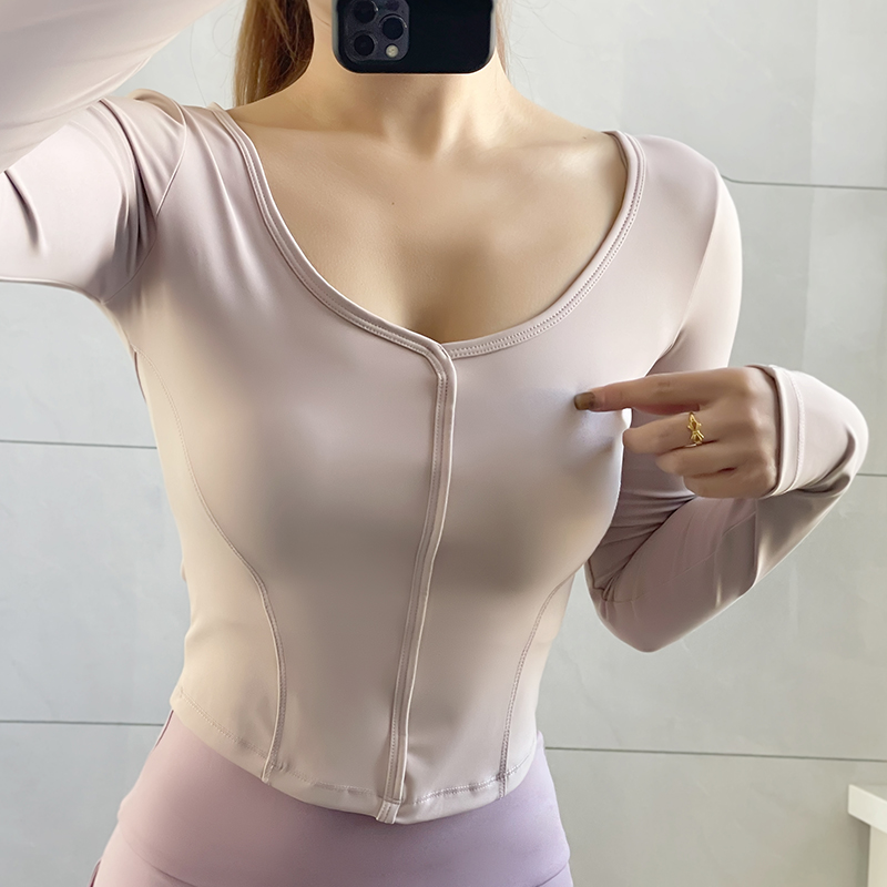 衣普拉提训方领瑜伽服女外穿