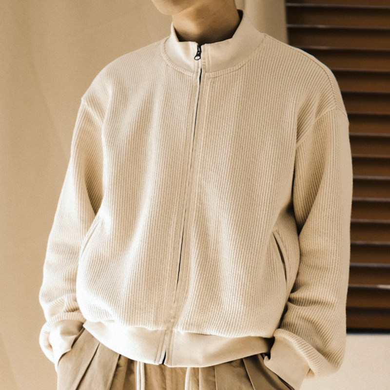 ziilam枝蓝 针织棒球服日系复古棒球领外套宽松休闲夹克上衣男女,女装/女士精品,短外套,淘宝优惠券,粉丝福利购,淘宝优惠卷