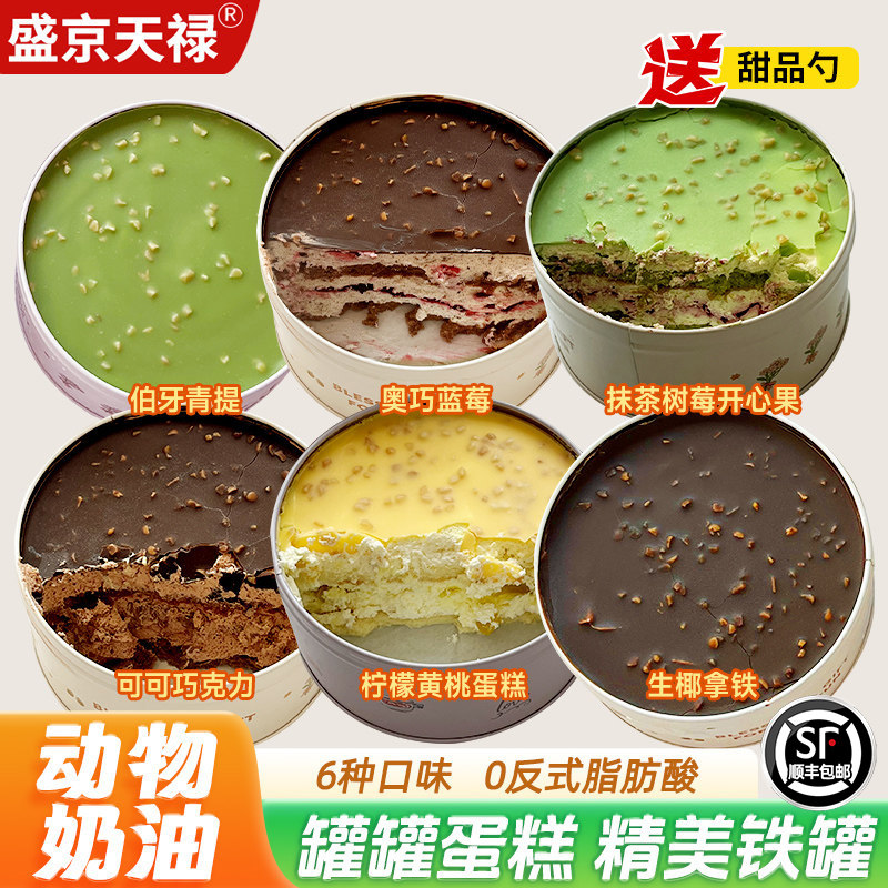 蛋糕铁罐子慕斯甜品小蛋糕巧克力奥巧蓝莓抹茶罐罐装盒子网红礼物