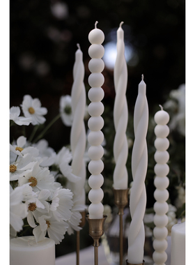 长杆香薰蜡烛家用无烟小众高级烛光晚餐家居烛台样板房装饰摆件