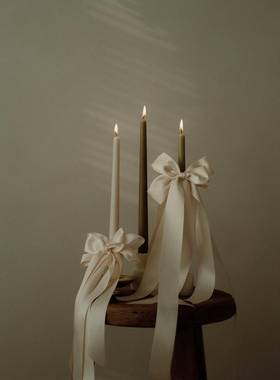 30CM欧式婚礼宴会西餐厅烛光晚餐彩色长杆蜡烛烛光晚餐烛台底座