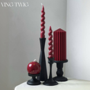 红色蜡烛烛台婚礼摆件家居装 饰品摆件 饰品香薰蜡烛烛台结婚喜烛装