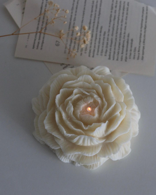 大号山茶花香薰蜡烛创意小众高级礼物伴手礼烛光晚餐家居装饰摆件