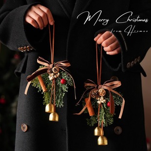 圣诞节铃铛装饰挂件配件圣诞树吊饰诺贝松立体简约摆件平安夜礼物