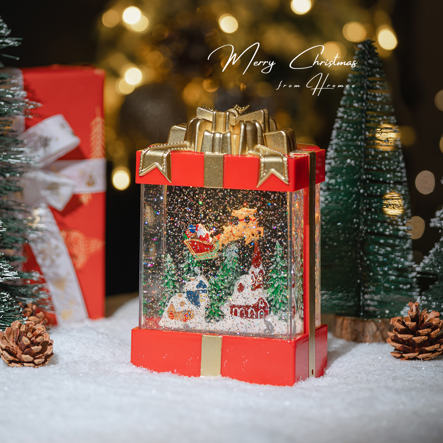 【圣诞节礼物】发光八音盒礼物盒