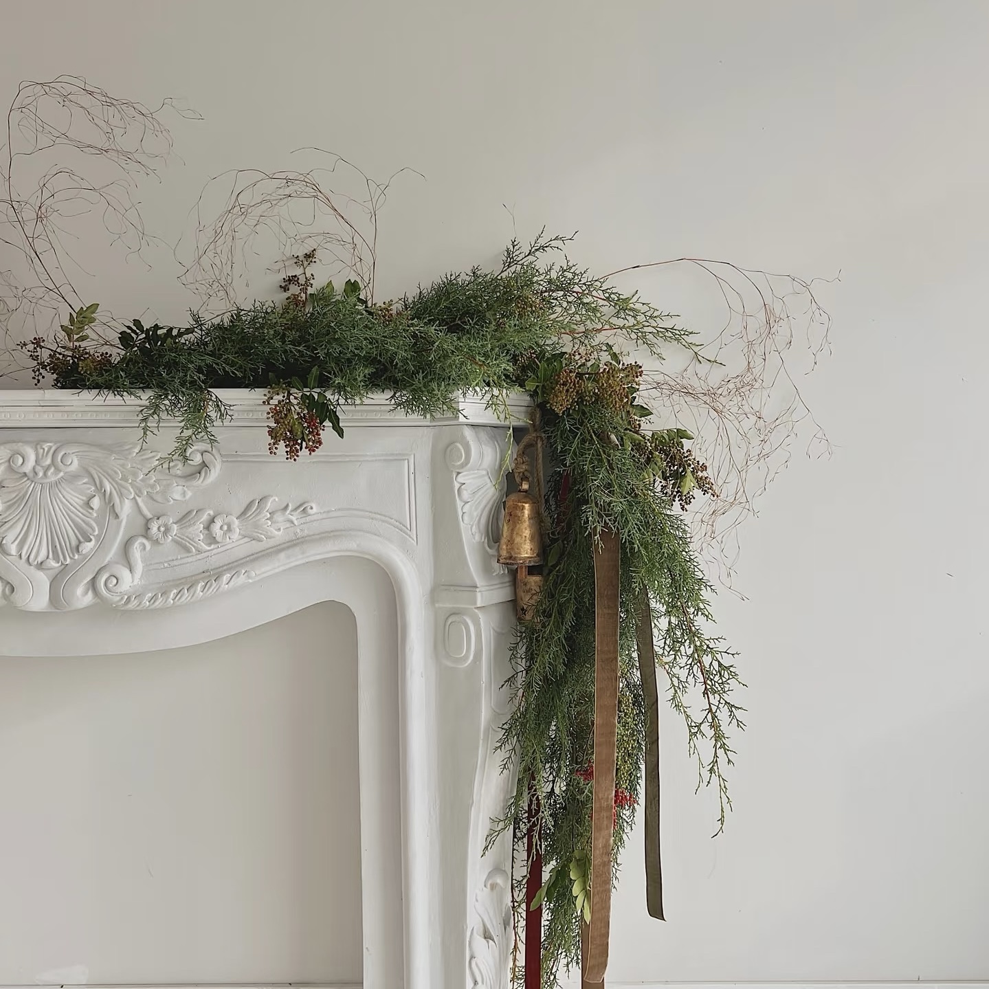 圣诞节装饰高档PE花环藤条桌面氛围布置摆件装饰ins拍照chrietmas