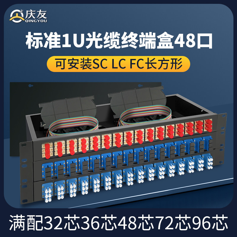 庆友光纤终端盒高密度48芯96芯1U