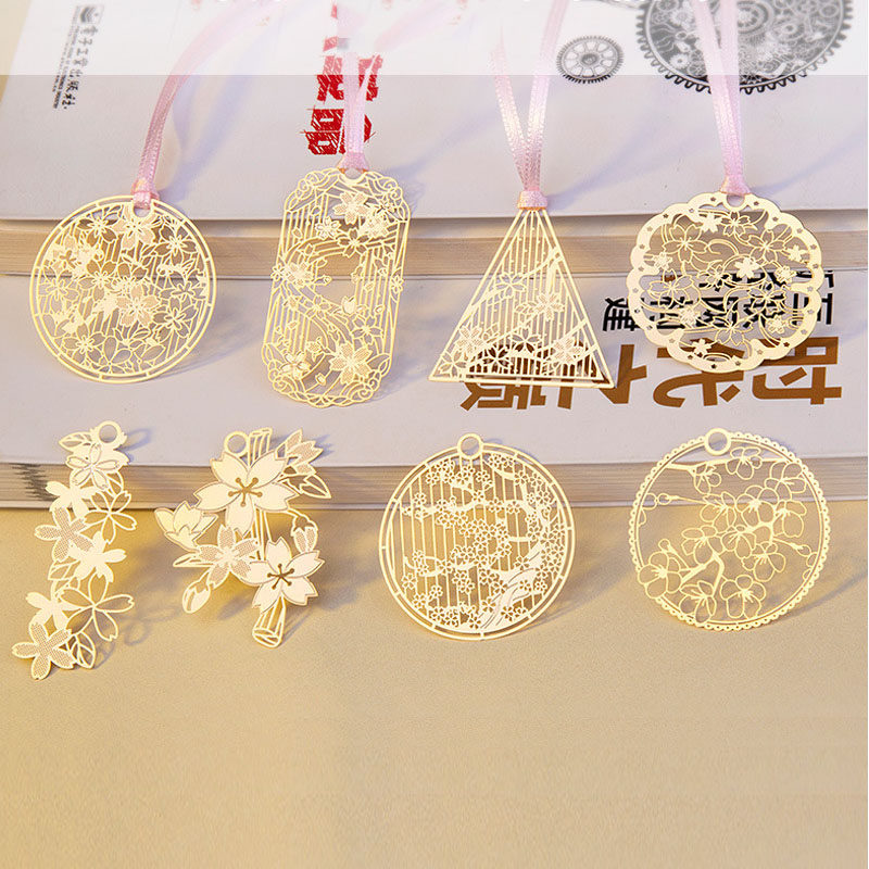 樱花金属镂空书签夹子 古典中国风创意文具页夹式迷你文艺小书签,文具电教/文化用品/商务用品,书签,淘宝优惠券,粉丝福利购,淘宝优惠卷