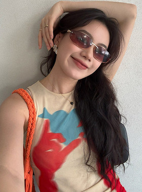 Seyora【法式假日】设计感个性圆领露肩短款百搭背心 D35392SY52