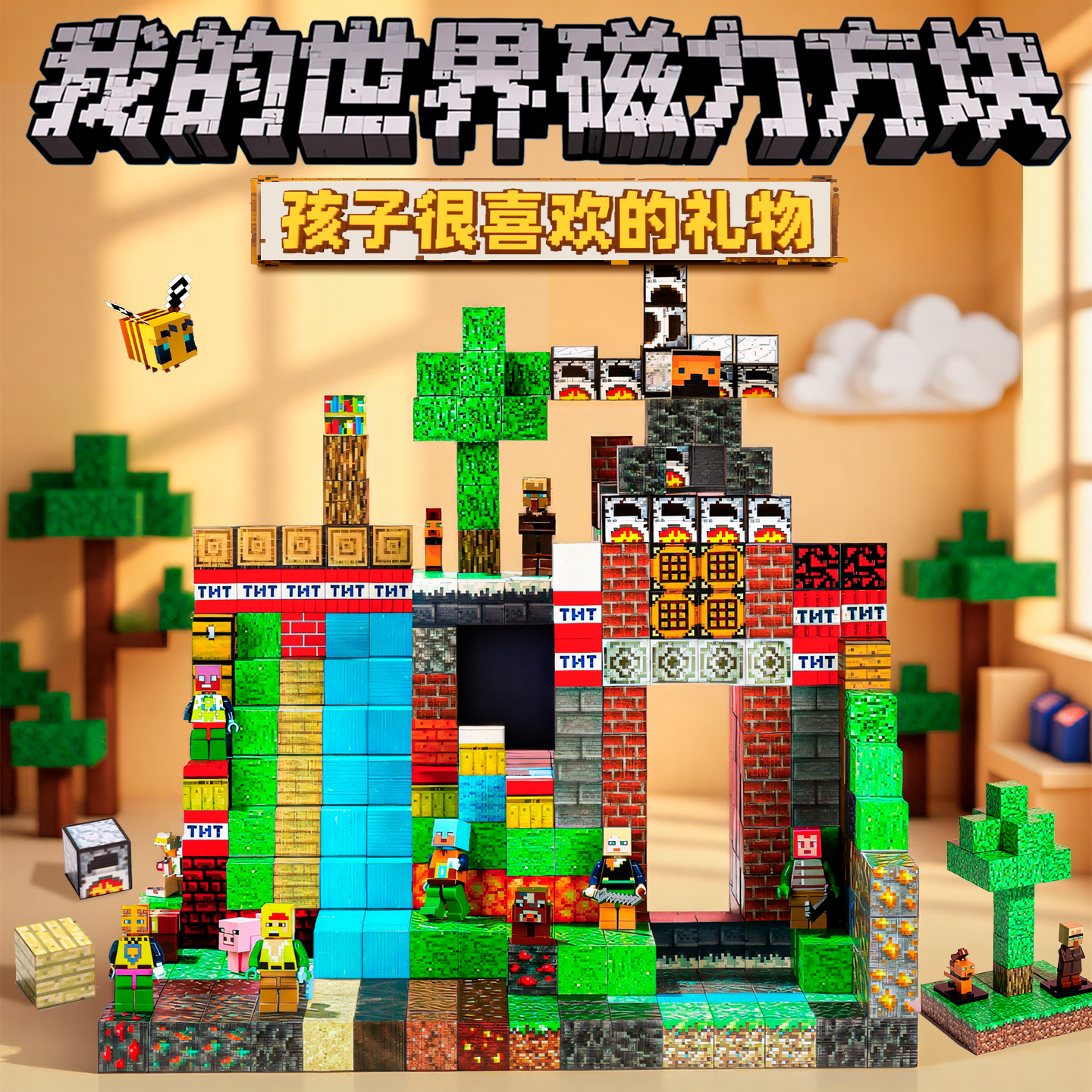 【强磁吸附】我的世界磁力方块