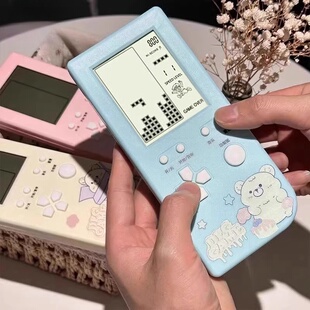 俄罗斯方块游戏机儿童电子玩具超大屏怀旧款游游机贪吃蛇解压益智