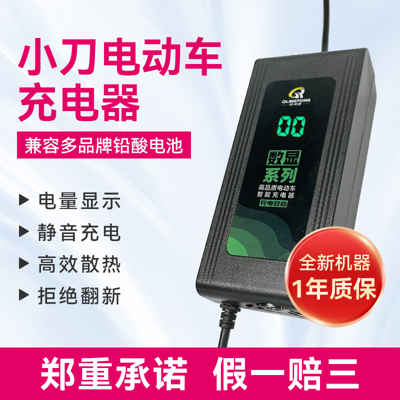 小刀电动车电瓶充电器雅迪爱玛台铃48v12ah20ah60v72伏电车通用