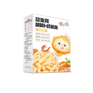 喵小侠益生元胡萝卜虾芙条儿童营养零食，送宝宝婴儿幼儿辅食食谱