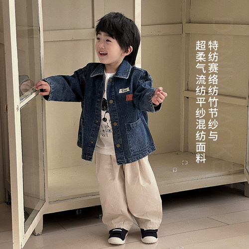 现货2025春【翻领牛仔外套】小众潮牌日系外套百搭洋气CU25002