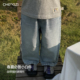 CK5D06 浅色320g植绒复古韩系直筒牛仔裤 小白牛 儿童春季