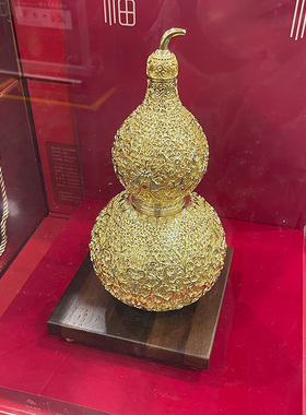 铜师傅花丝吉祥铜葫芦摆件客厅玄关办公室桌面装饰品收藏超市代购