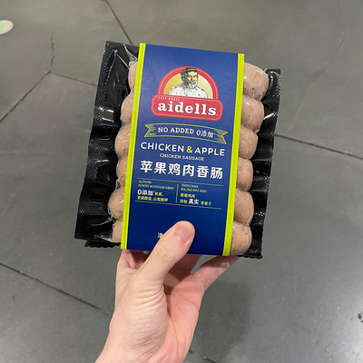 aidells苹果鸡肉香肠1kg 真实苹果干烤肠方便山姆超市代购顺丰