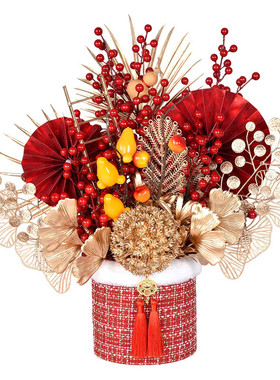 超市代购福禄双全春节仿真福桶摆件新春装饰花瓶花桶新家摆件