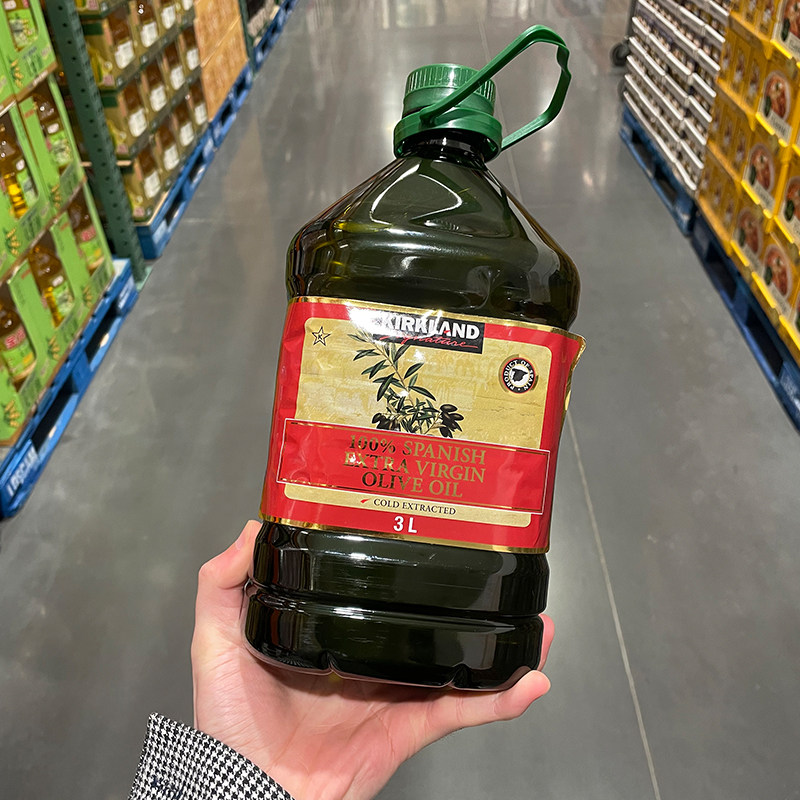 costco现货Kirkland科克兰西班牙特级初榨橄榄油3升装食用油