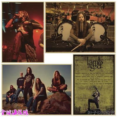 Lamb of God 上帝羔羊摇滚音乐海报欧美乐队琴行酒吧寝室装饰画芯
