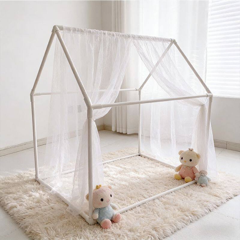 PVC管搭建DIY手工帐篷幼儿园儿童游戏帐篷宠物屋猫窝房子狗窝