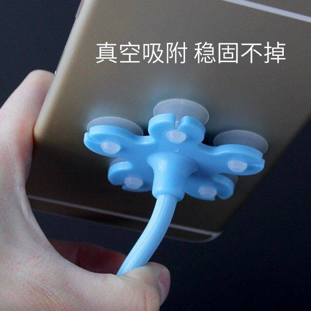 适用于双面吸盘式懒人手机支架便携小巧花朵造型车载手机支座桌面