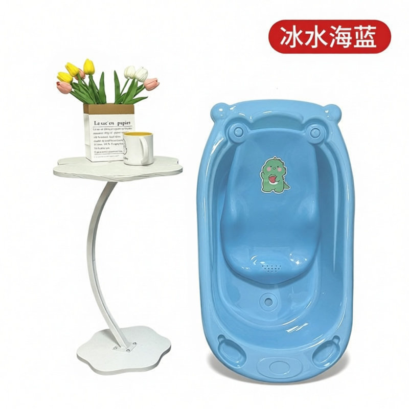 加厚婴儿浴盆可坐躺两用儿童洗浴盆幼儿躺托一体可拆卸家用泡澡盆
