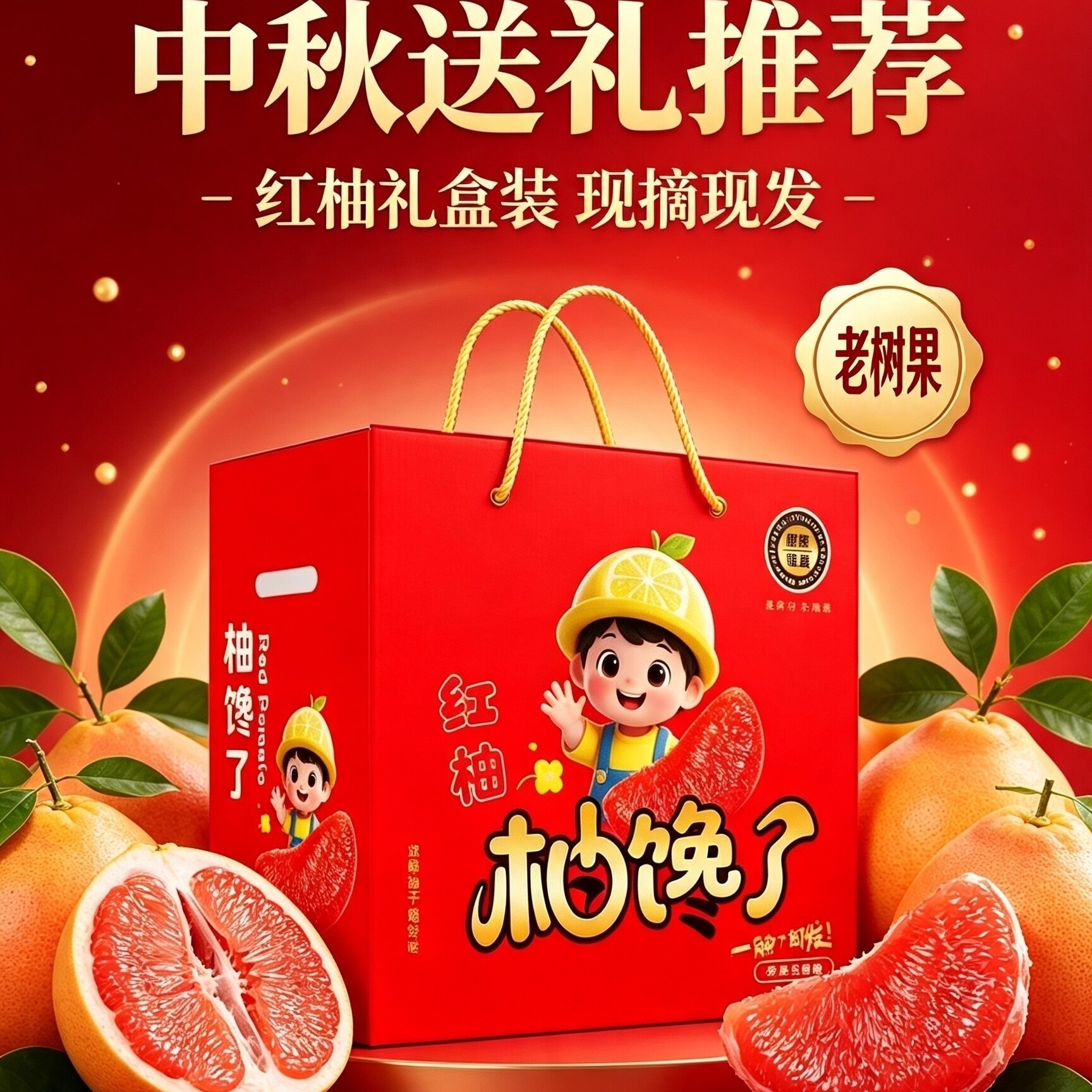 正宗福建红心柚子礼盒装蜜柚新鲜水果当季时令整箱包邮三红肉琯溪