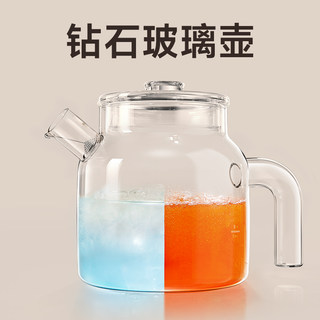 机玩侠玻璃茶壶水杯耐高温家用大容量凉套装耐热防摔扎壶茶漏配件