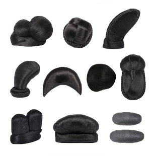 汉服假发古风发冠发包发髻全丝垫发球明制宋制唐风月发饰丸子头