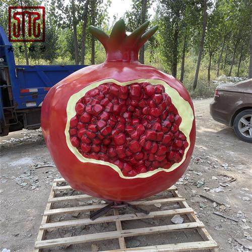大型玻璃钢仿真石榴雕塑定制民族团结石榴籽水果蔬菜景观摆件,商业/办公家具,雕塑,淘宝优惠券,粉丝福利购,淘宝优惠卷