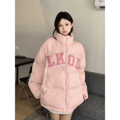 麂皮字母休闲外套LKOD秋冬棉服