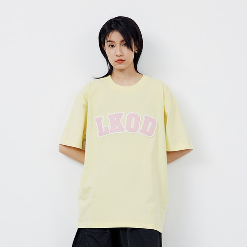 百搭皮标短袖打底衫LKOD