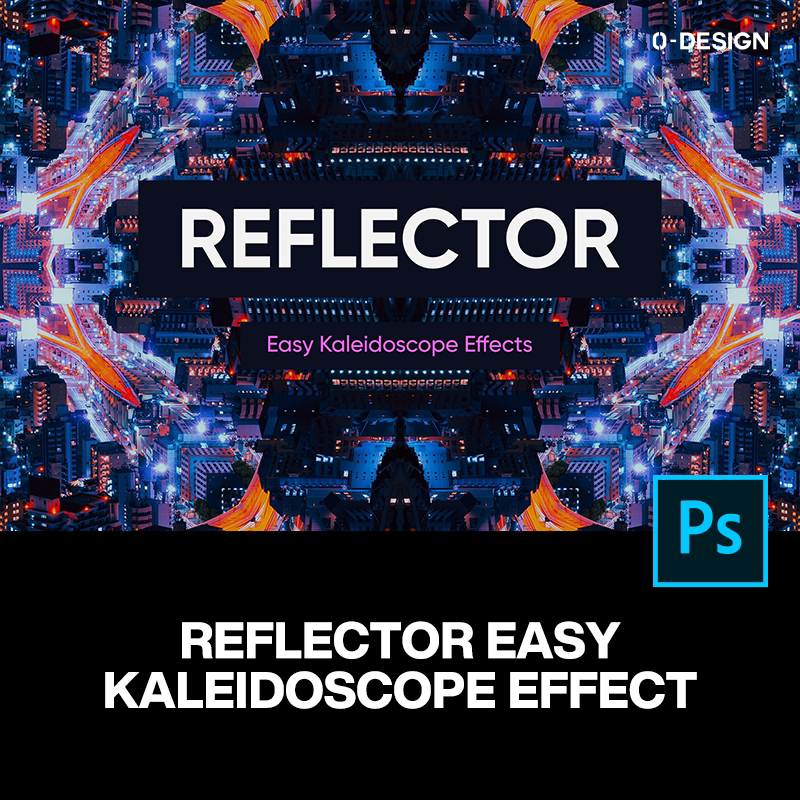 8款抽象艺术创意镜像万花筒图片特效设计滤镜ps样机素材生成模板