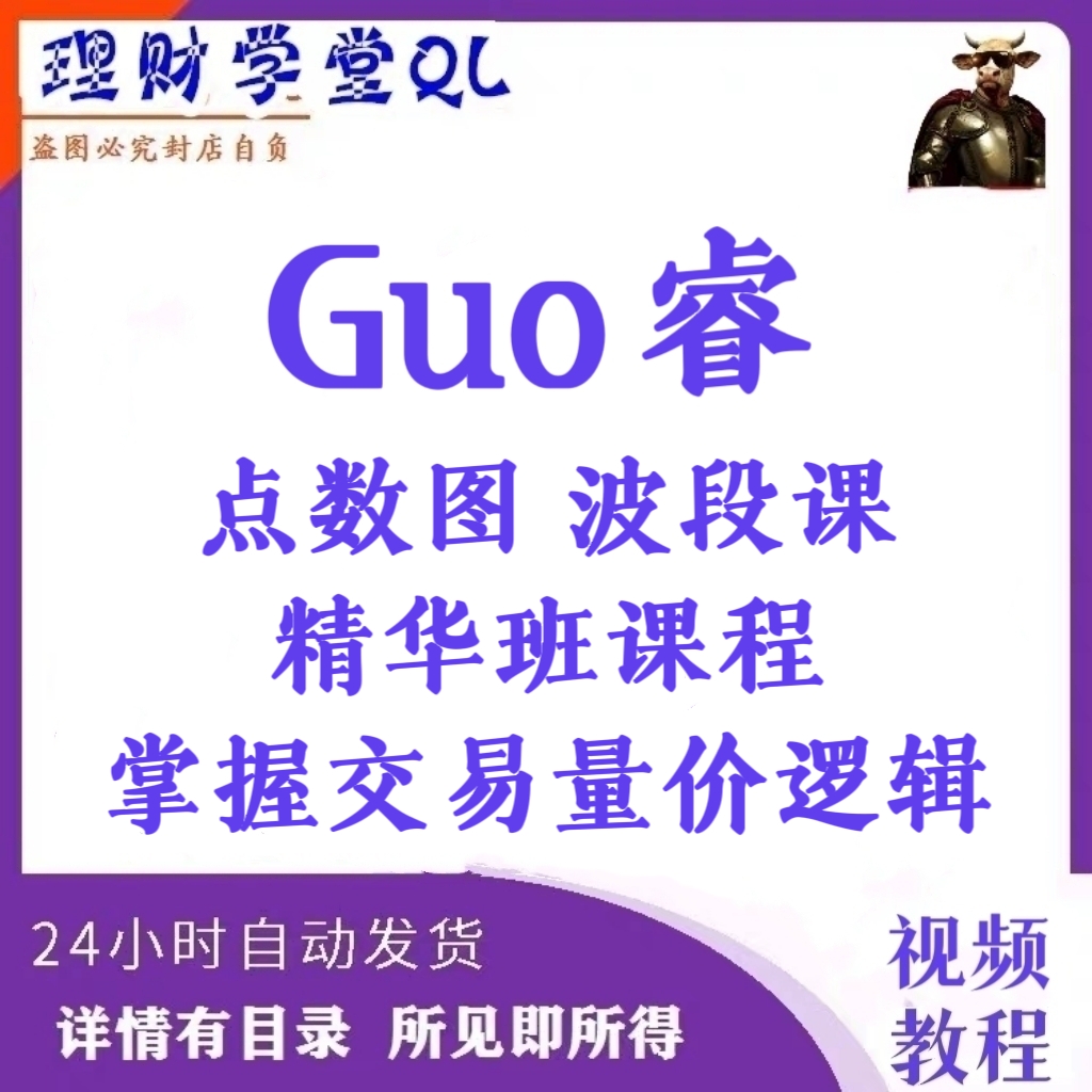 Guo睿视频讲解课威科夫波段课程点数图绘制点数图公开课视频讲解-封面